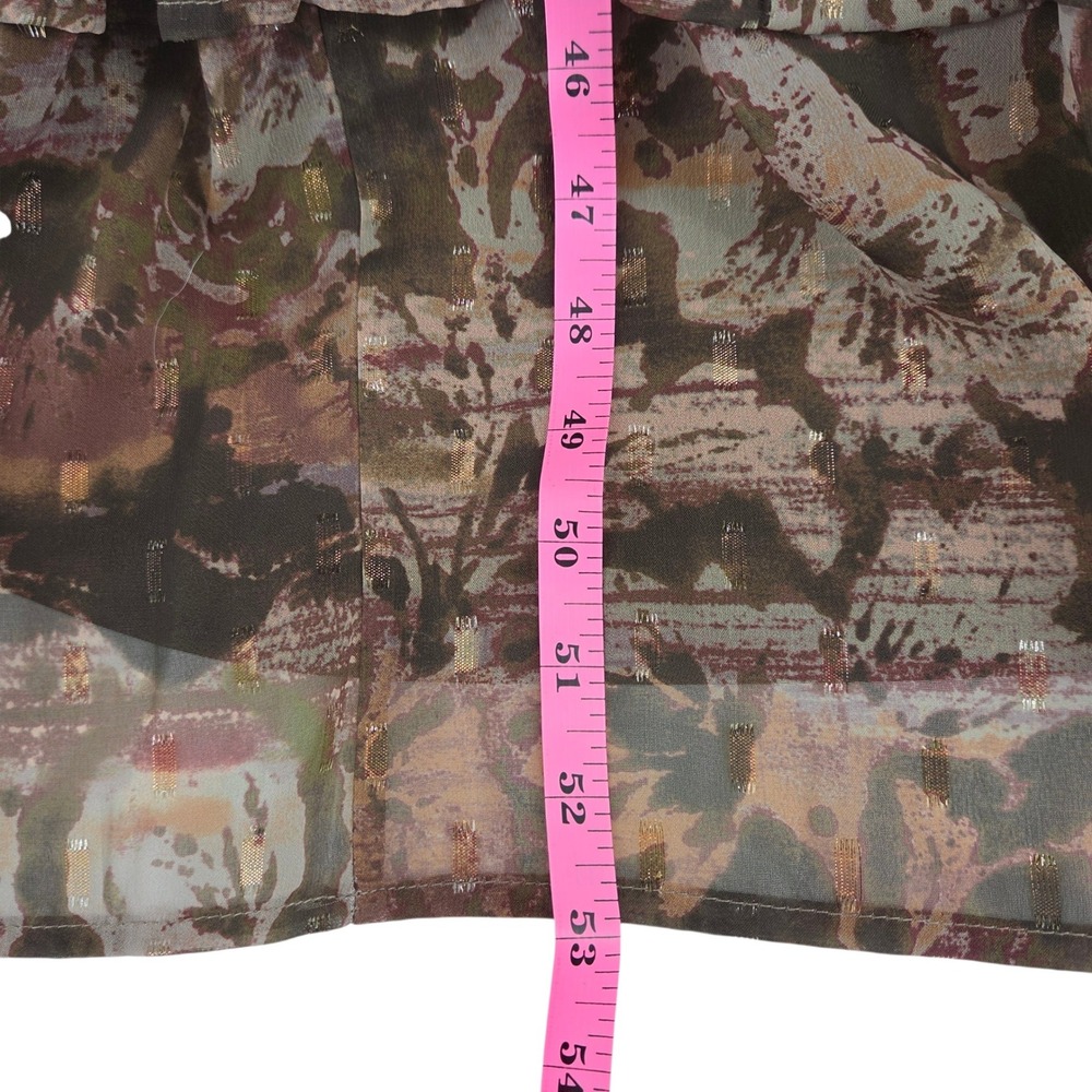 12th Tribe Raindance Long Sleeve Maxi Dress S Brown Floral Abstract Boho - Picture 7 of 10